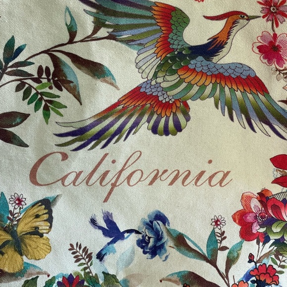 NEW-Johnny Was Floral California Canvas Tote Bag - Picture 3 of 5